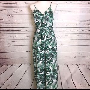 Massimo Fabro Italy Green leaf jumpsuit